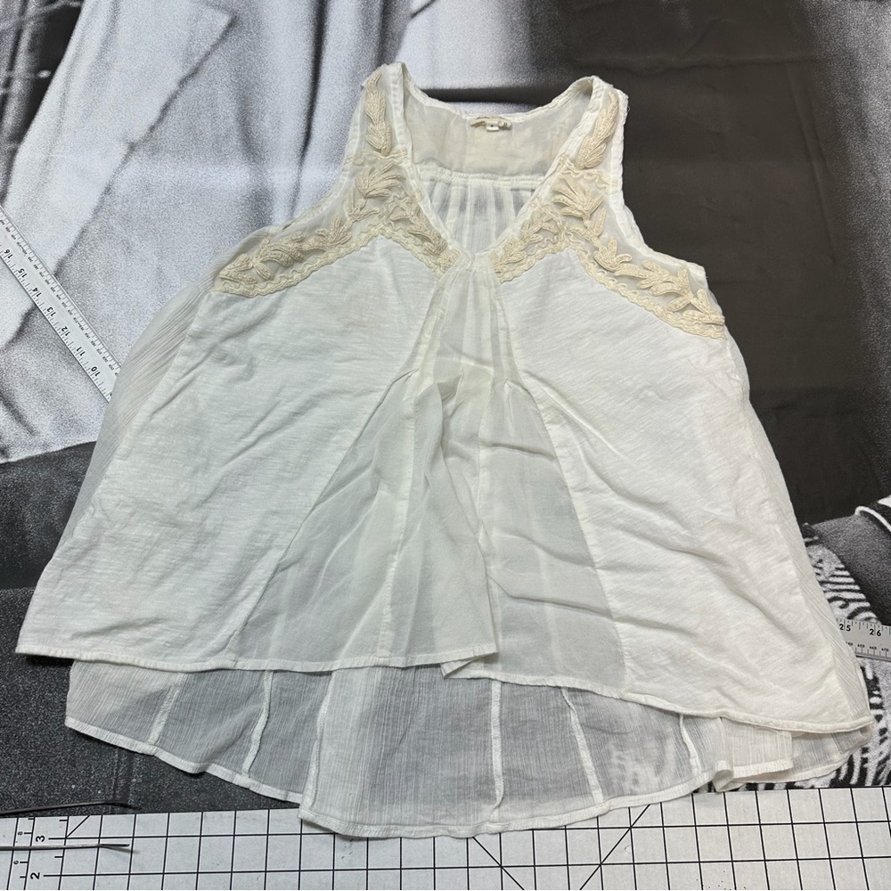 Meadow Rue Anthropologie Size Medium BOHO Tank Top Blouse A34 - Picture 2 of 5